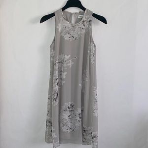 Calvin Klein Floral-Print A-line Trapeze Dress